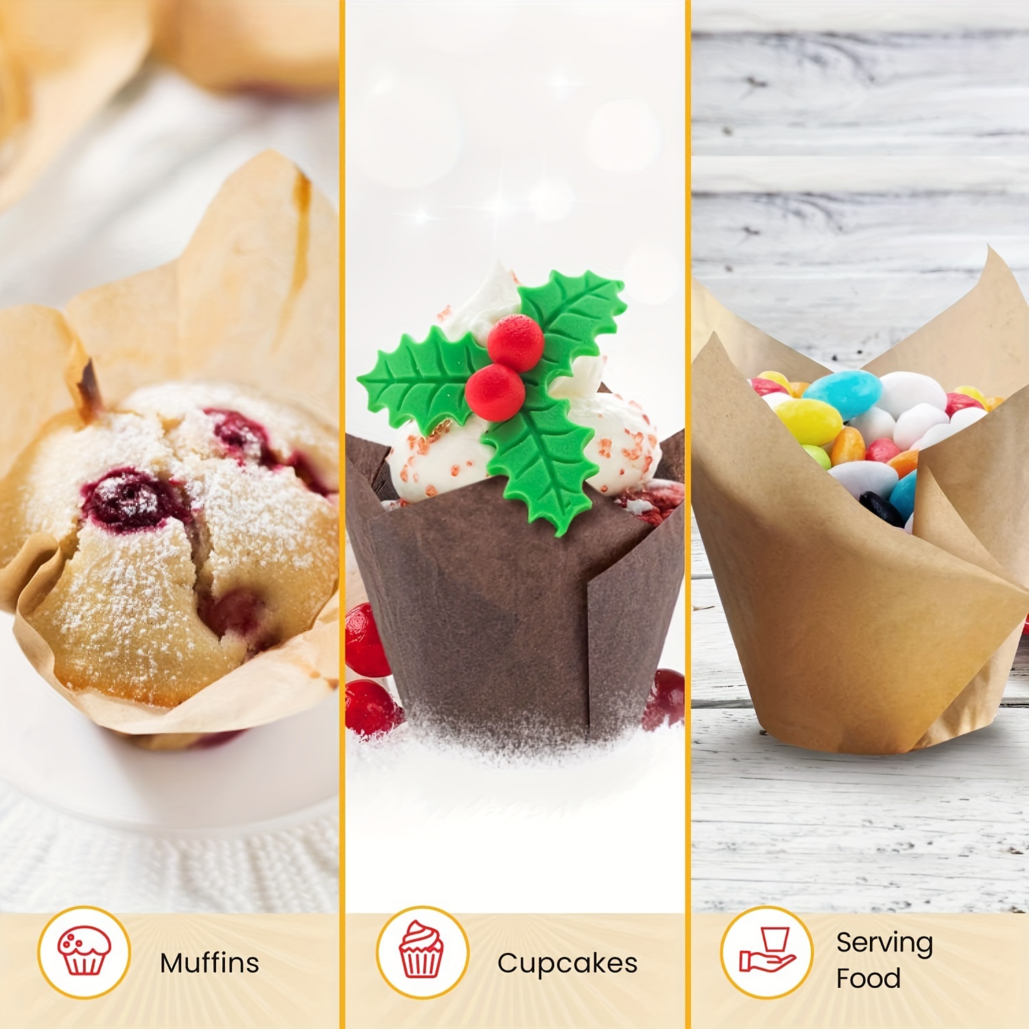 Tulip Cupcake Liners Muffin Baking Cupcake Liners Holders - Temu