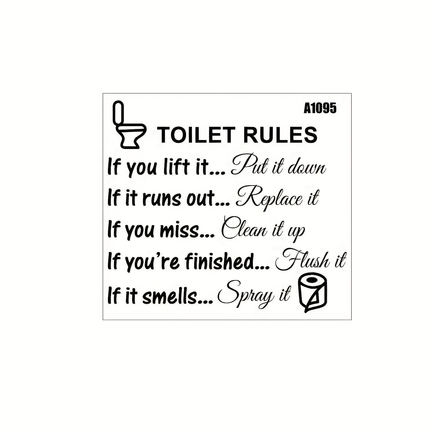 Reusable Toilet Stickers Toilet Rules Signs Designs Self Temu