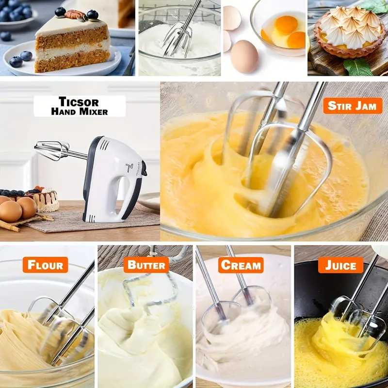 1pc electric hand mixer 7 speed hand held egg beater whisk breaker electric mixer home appliances stirrer electric food mixers kitchen bowl aid whisk mixing details 4