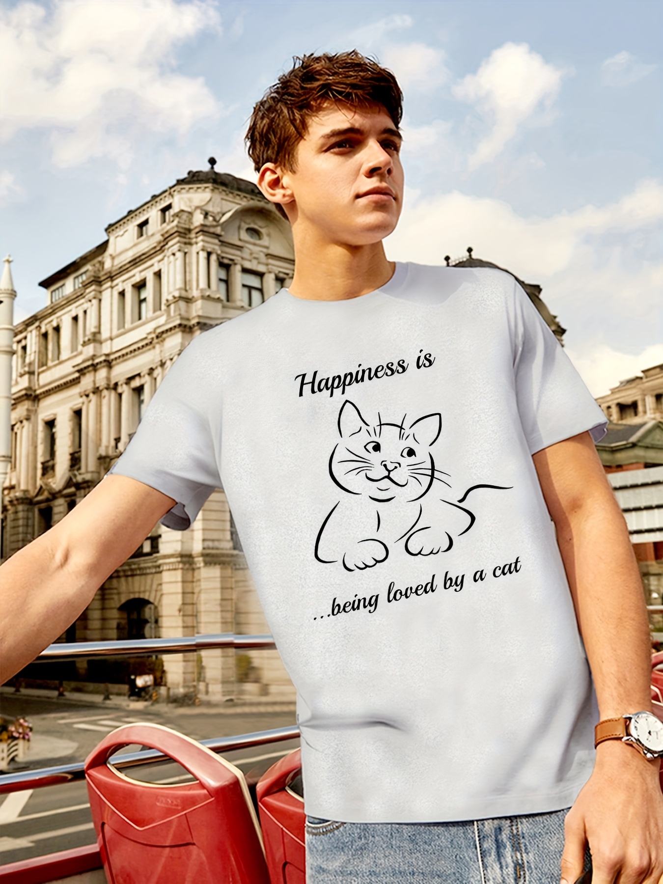 camiseta hombres amantes gatos es ser Temu Peru