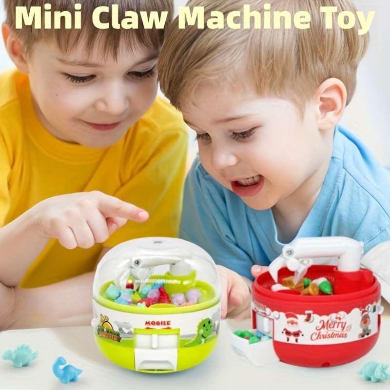 Mini Claw Machine for KidsToy Grabber,10 Tiny Stuff prizes, Frog prizes  Claw Machine Game,Miniature Things,Suitable for Birthday Gifts for  3,4,5,6,7 Year Old Boys and Girls,Fingertip Toys,Pink 
