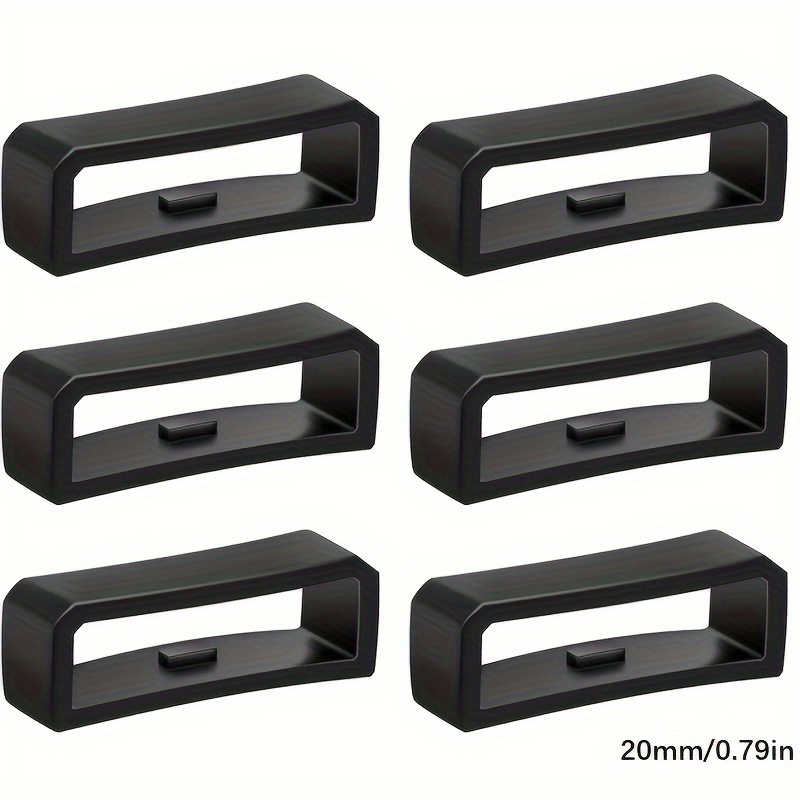 6pcs Silicone Watch Band Keeper Replacement Clips - Secure Holder For Smartwatch Straps, , No Battery Needed, Ideal For Intelligent Wristbands, Smartwatch Accessorie