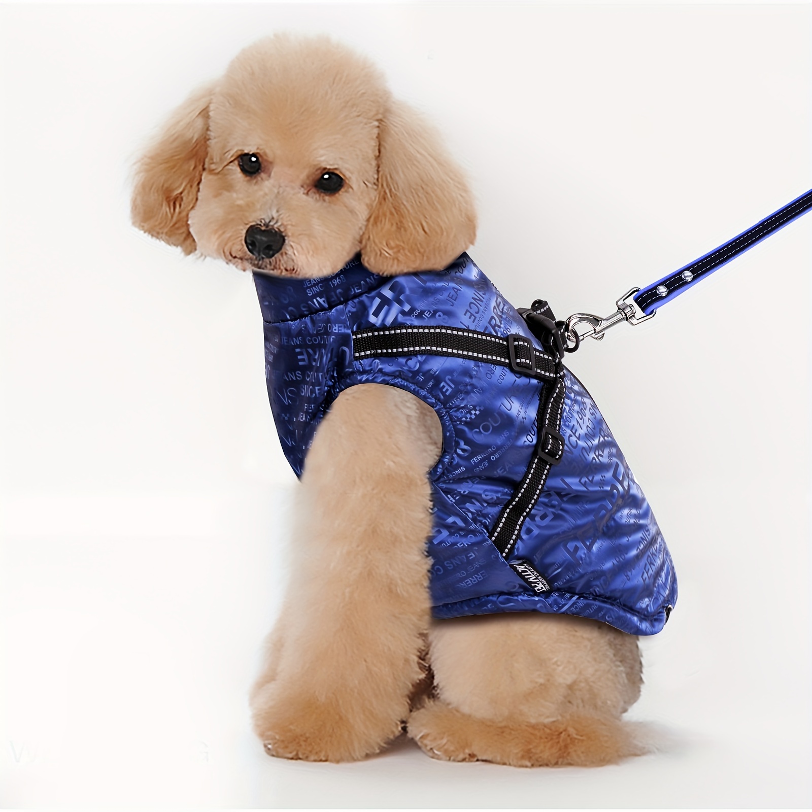 Dog coat suitable for cheap harness