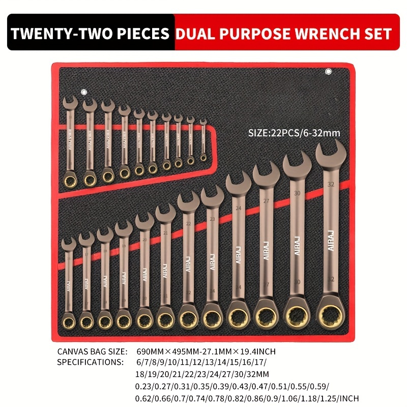 Extra Long Double Ring Box End Spanner Wrench Set Strong - Temu
