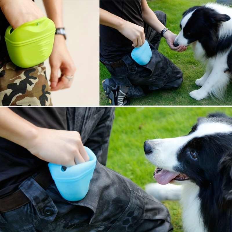 1pc pet training food bag easy to carry silicone material portable training dog treat pouch pet snack bag 3