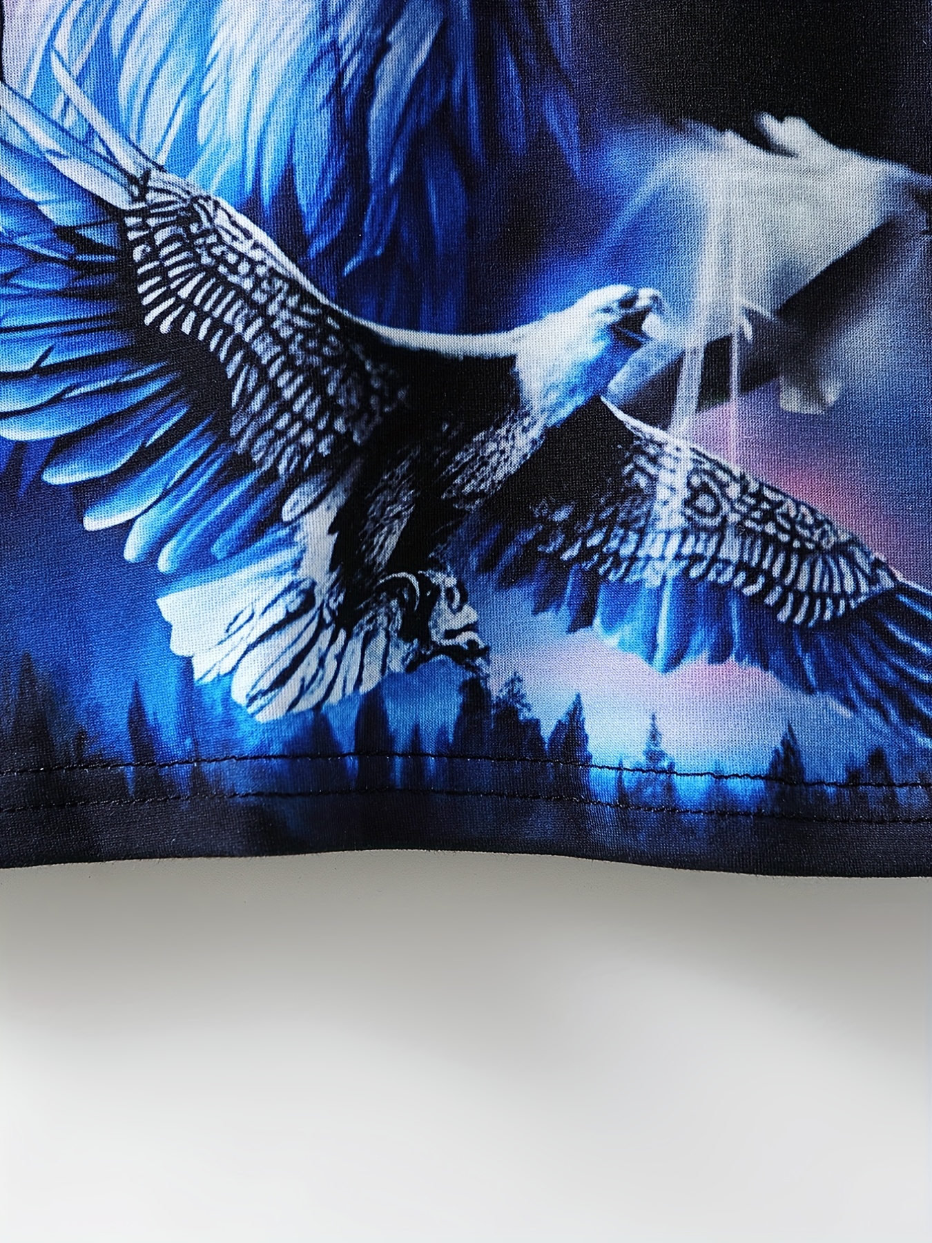 : Portrait of A Bald Eagle 3D Printed Womens T Shirts