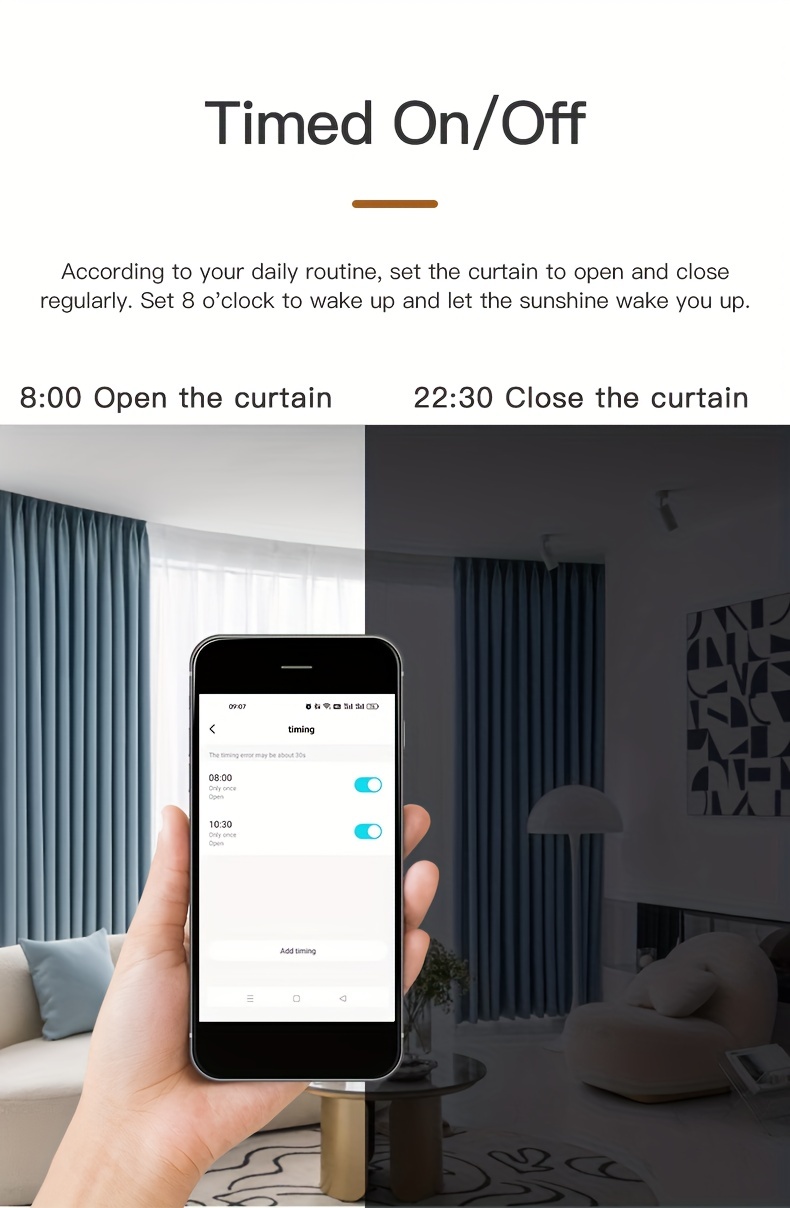 Tuya Wifi Smart Electric Curtain Robot Automatic Open Remote - Temu