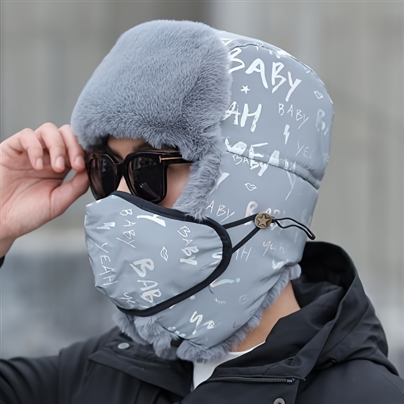  Unisex Warm Waterproof Trapper Hat with Detachable Goggles  Windproof Winter Hat : Clothing, Shoes & Jewelry