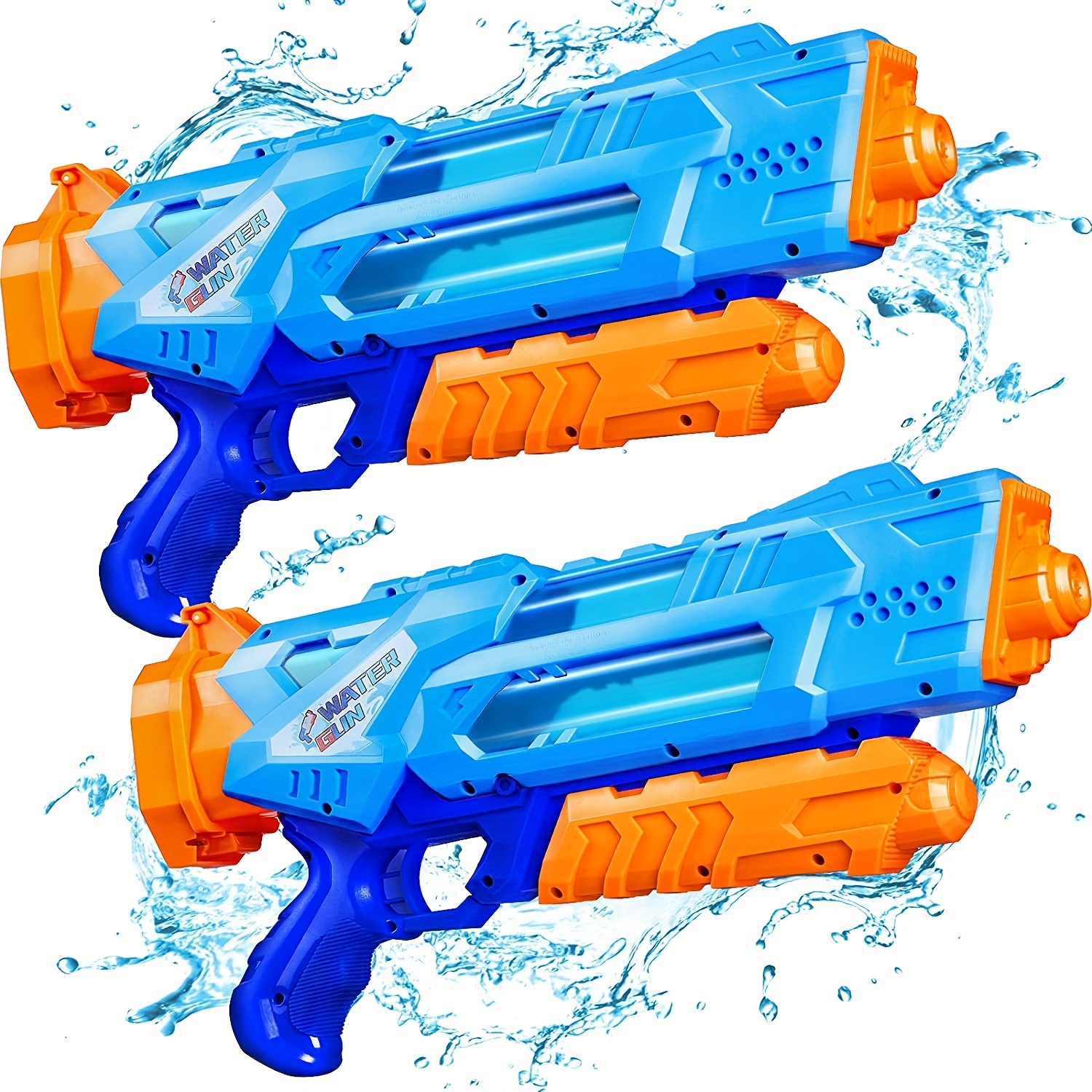 Ilustración de pistola de agua de plástico para niños con chorro