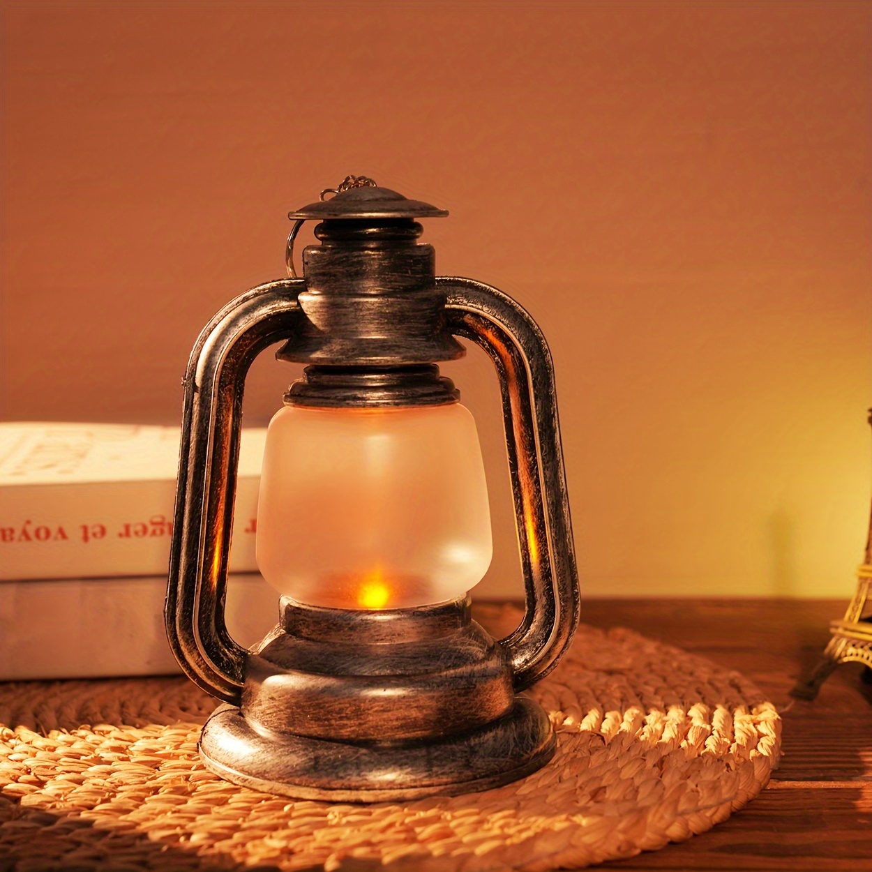 Small Vintage Lantern Portable Wind Lamp Hanging Light Aaa - Temu