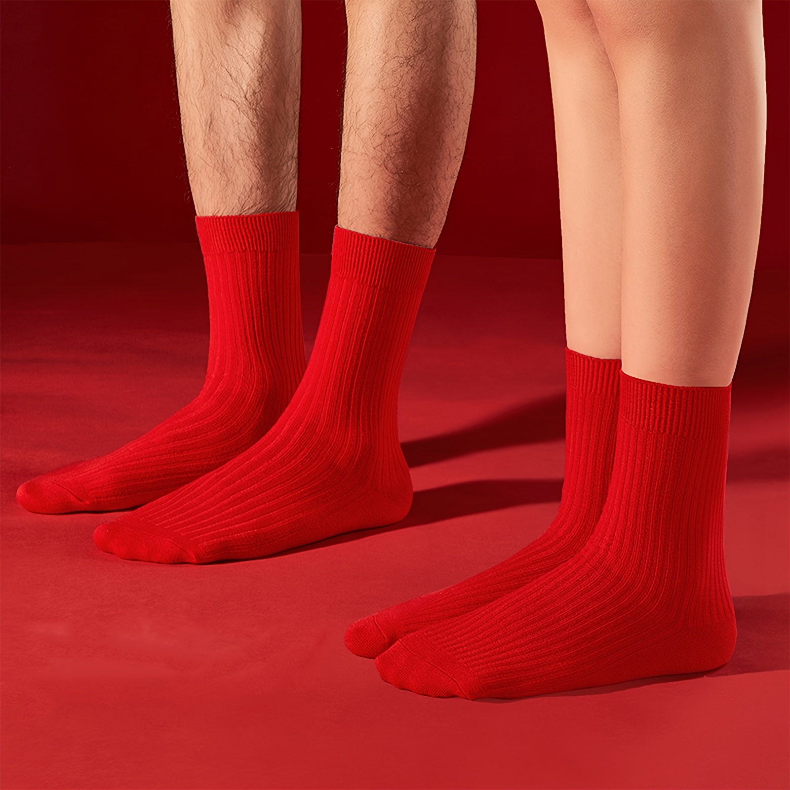 Calcetines de vestir rojos para hombre / Chaussettes Rouge / Calcetines de  vestir de algodón mercerizado -  México