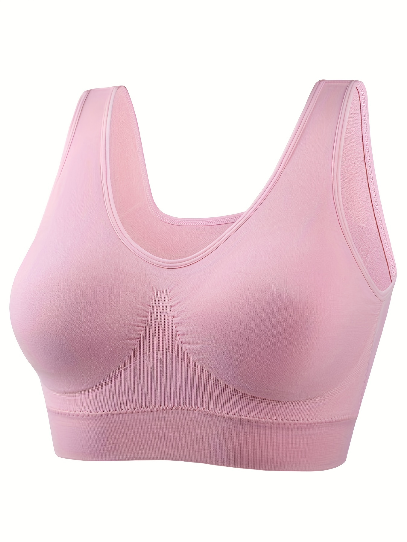 Seamless Wireless Sports Bras Comfy Breathable Running - Temu