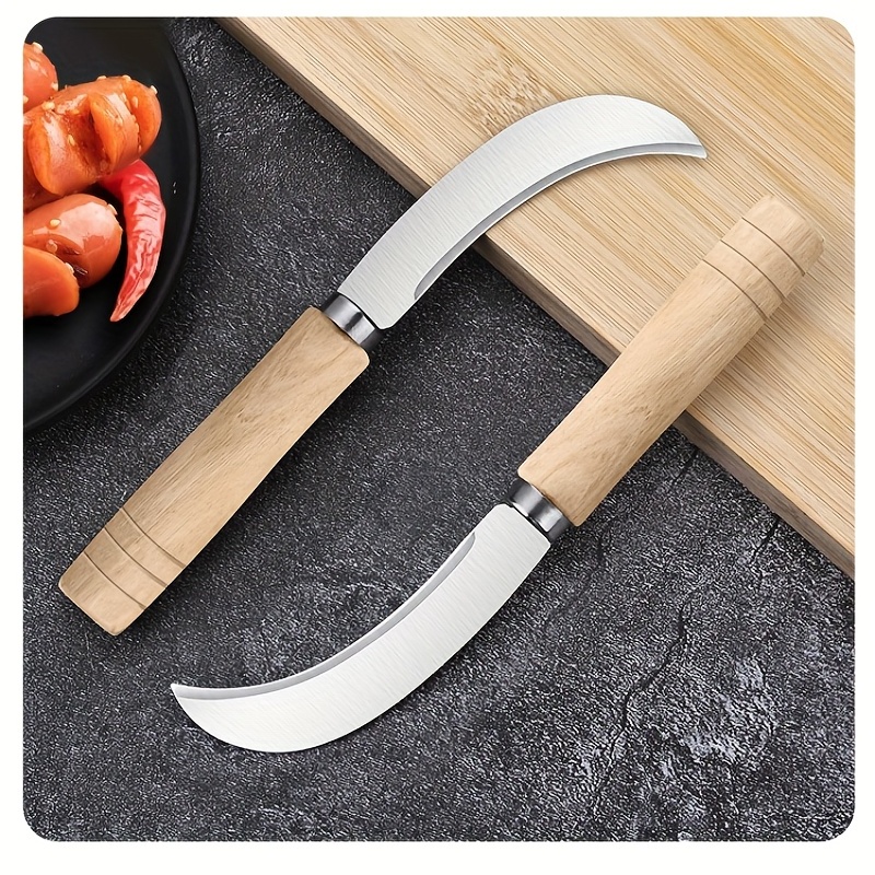 Bending Knife Fruit Knife Stainless Steel Pineapple Knife Mango Knife  Multi-functional Peeling Knife Roast Sausage Special Knife Cutting Hy9195 -  Temu