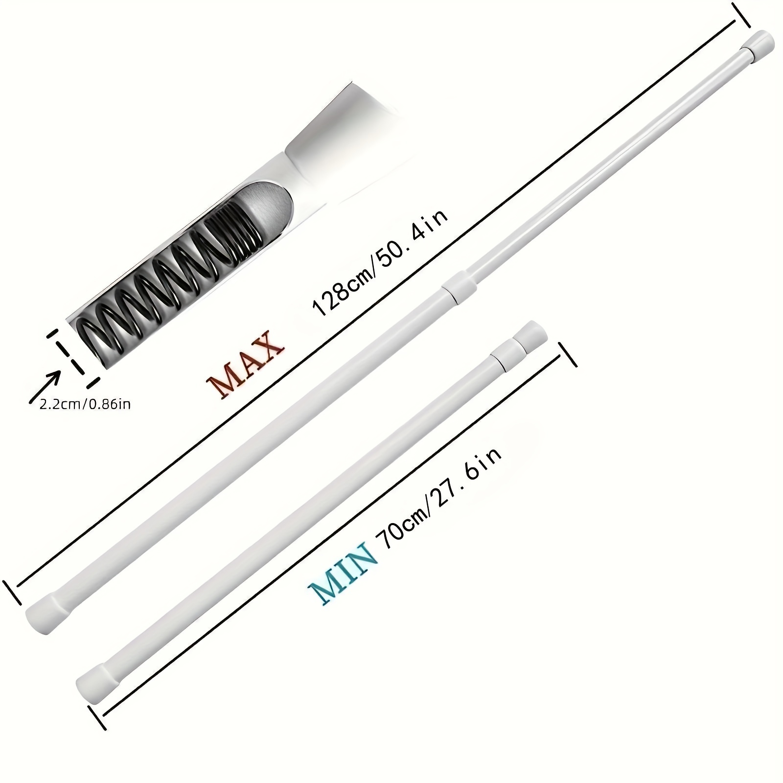 Spring Tension Rods Spring Load Adjustable Expandable Heavy