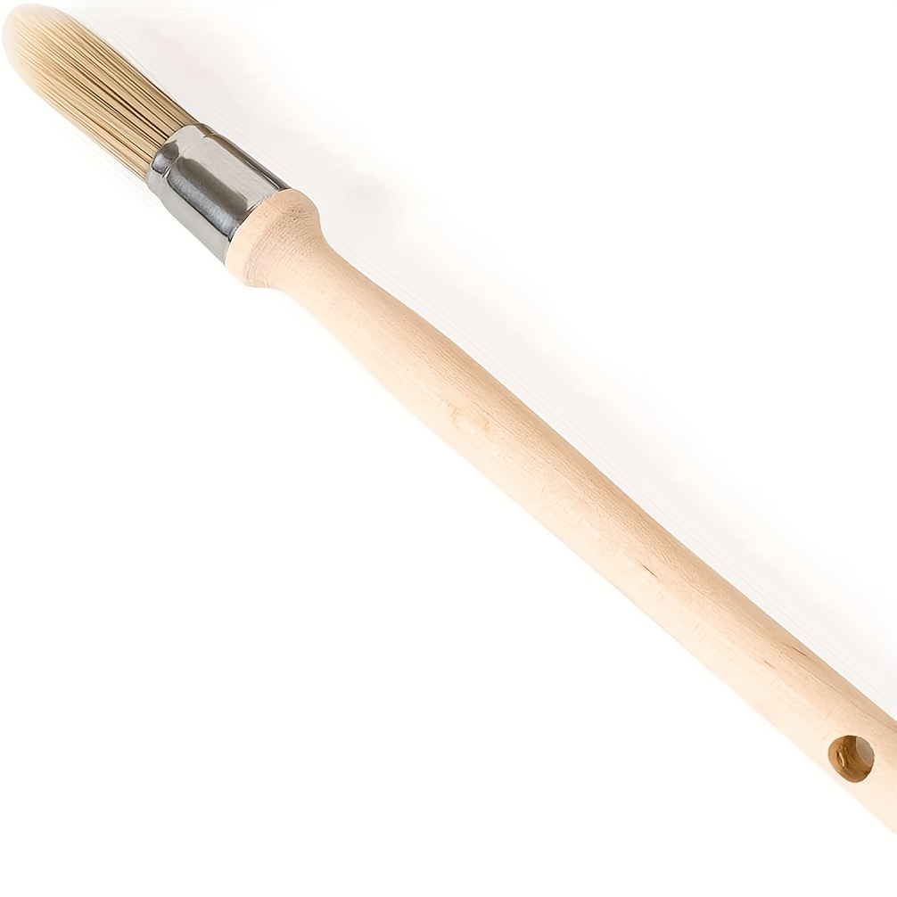 Lounsweer 4 Pieces Small Paint Brush Edge Painting Tool with Wooden Handle  Round Paint Brushes Trim Painting Tool Trim Brush Corner Paint