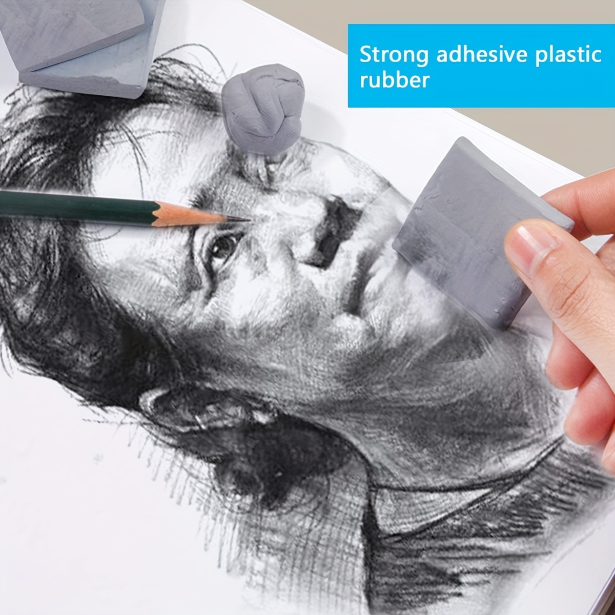 1pc High-adhesive Professional Sketch Drawing Eraser, Art Drawing  Stationery