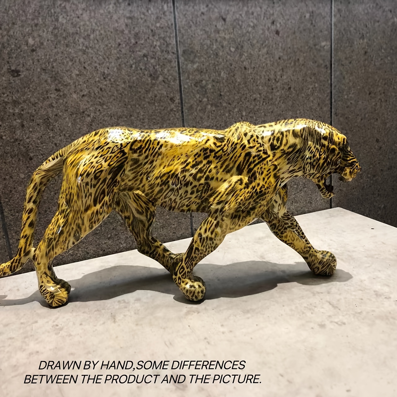 Abstract Leopard Statue Leopard Sculpture Hand painted - Temu
