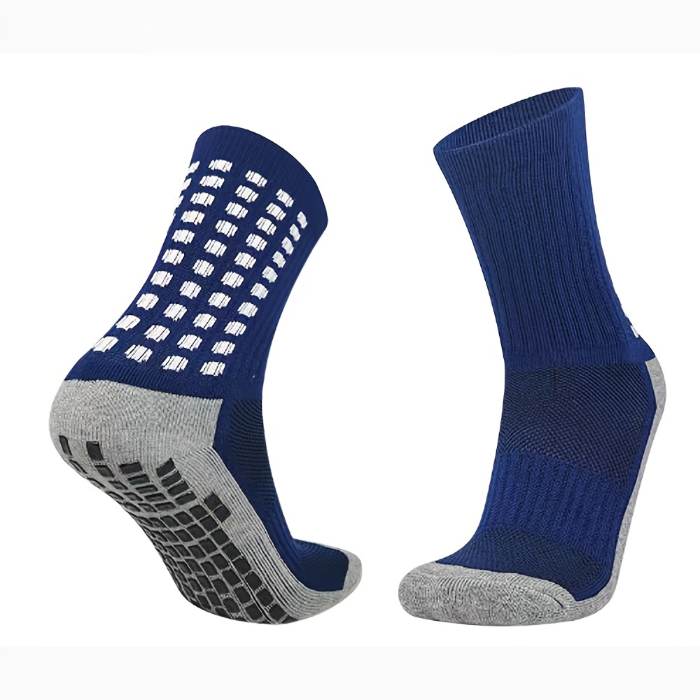 Men's Short Crew Socks with Anti-Slip Silica Gel Sweat Shock