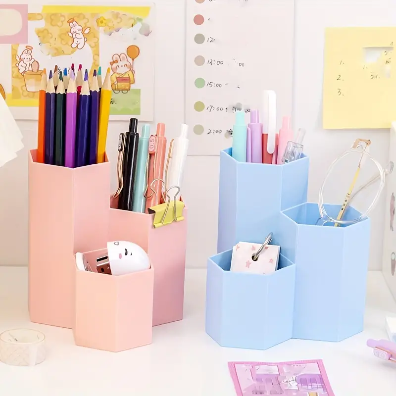 Organizador de manualidades con lápiz para lápices bonitos suministros  escolares de oficina organizador de marcadores de crayón de escritorio –  Yaxa Store