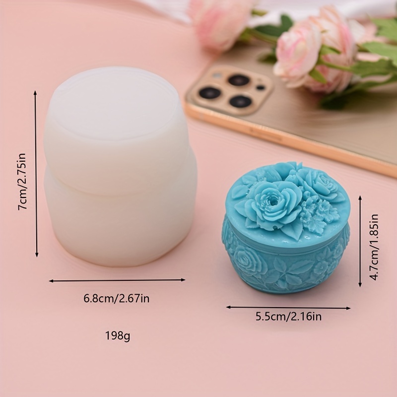 3d Round Rose Soap Silicone Mold Flowers Aromath Soap Crafts