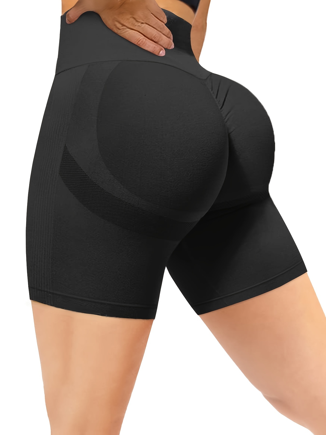 Women Workout Scrunch Butt Lifting Gym Shorts Seamless Yoga - Temu