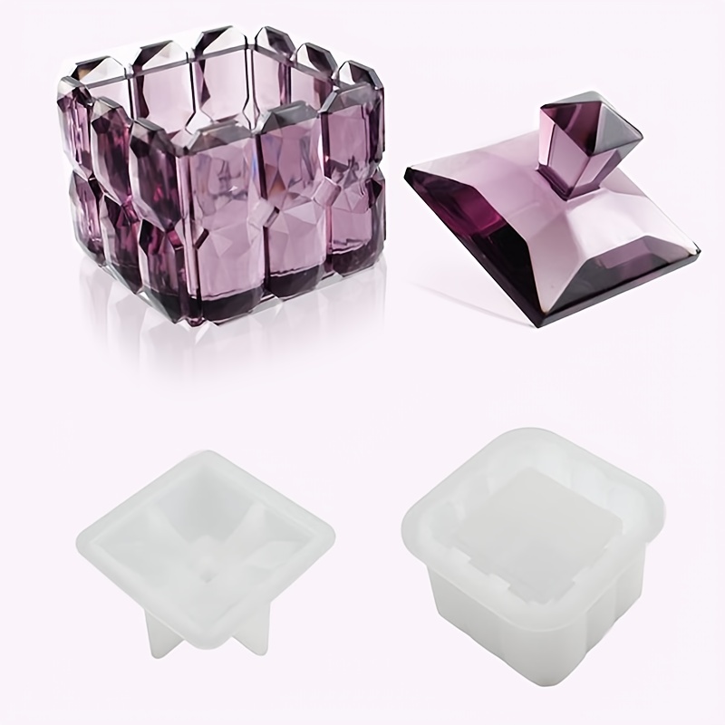Box Resin Molds, Jewelry Box Molds with Heart Shape Silicone Mold, Hexagon  Storage Box and Square Epoxy Molds for Making Resin Molds