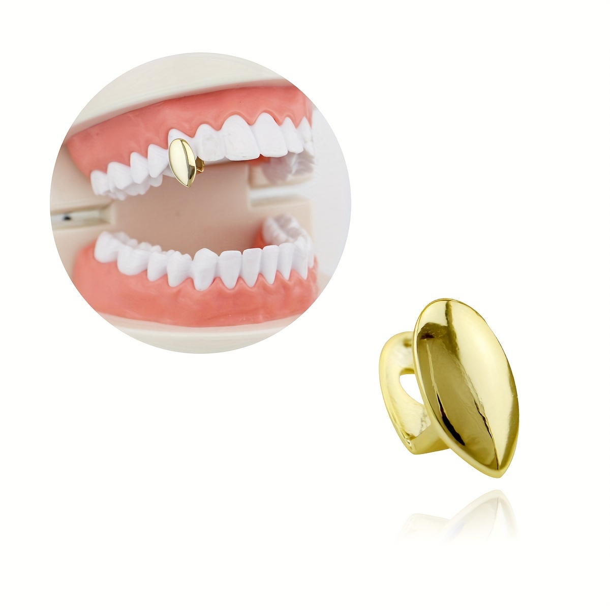 single gold tooth cap