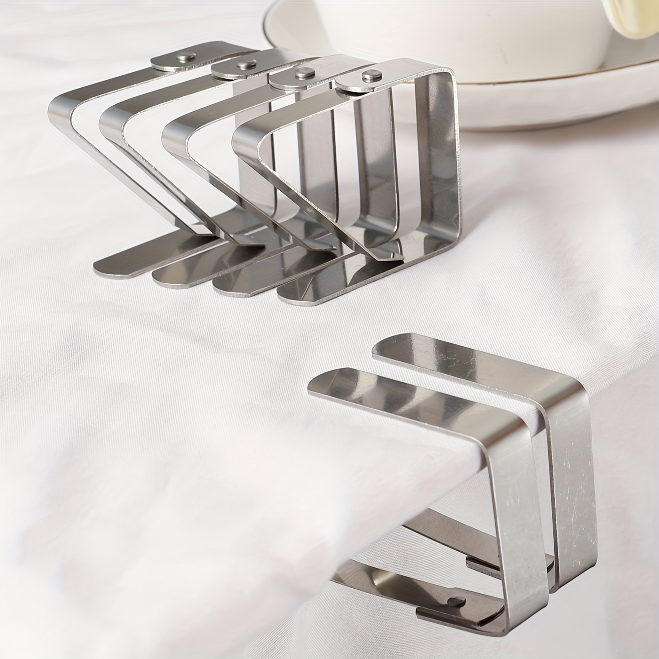 Tischdeckenklammern Tischdeckenhalter Tischtuchhalter aus Metall 4