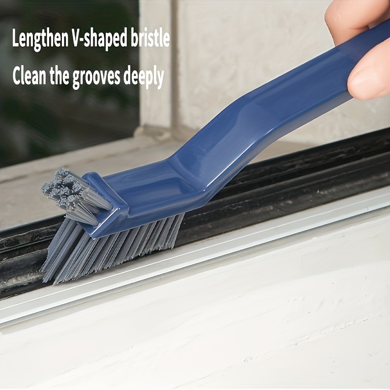 Hard Bristle Crevice Cleaning Brush with Long Handle for Shower