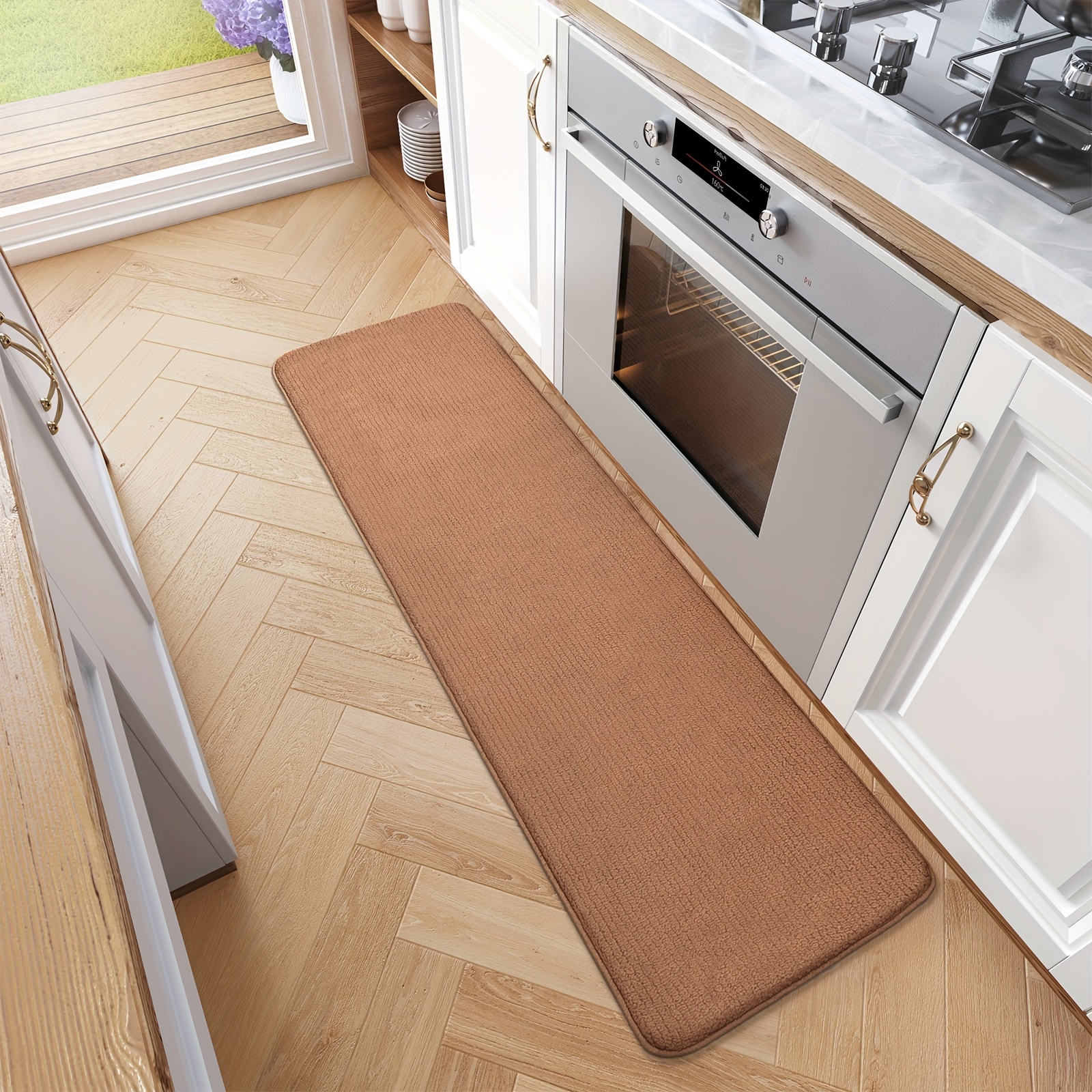 Kitchen Floor Mats for in Front of Sink Kitchen Rugs and Mats Non-Skid  Twill Kitchen Mat Standing Mat Washable, Size 24x40