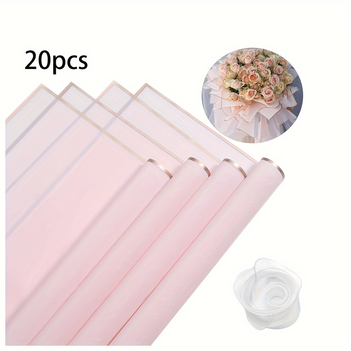 20pcs Simple Wrapping Paper Waterproof English Newspaper Flowers Wrapping  Paper Floral Materials