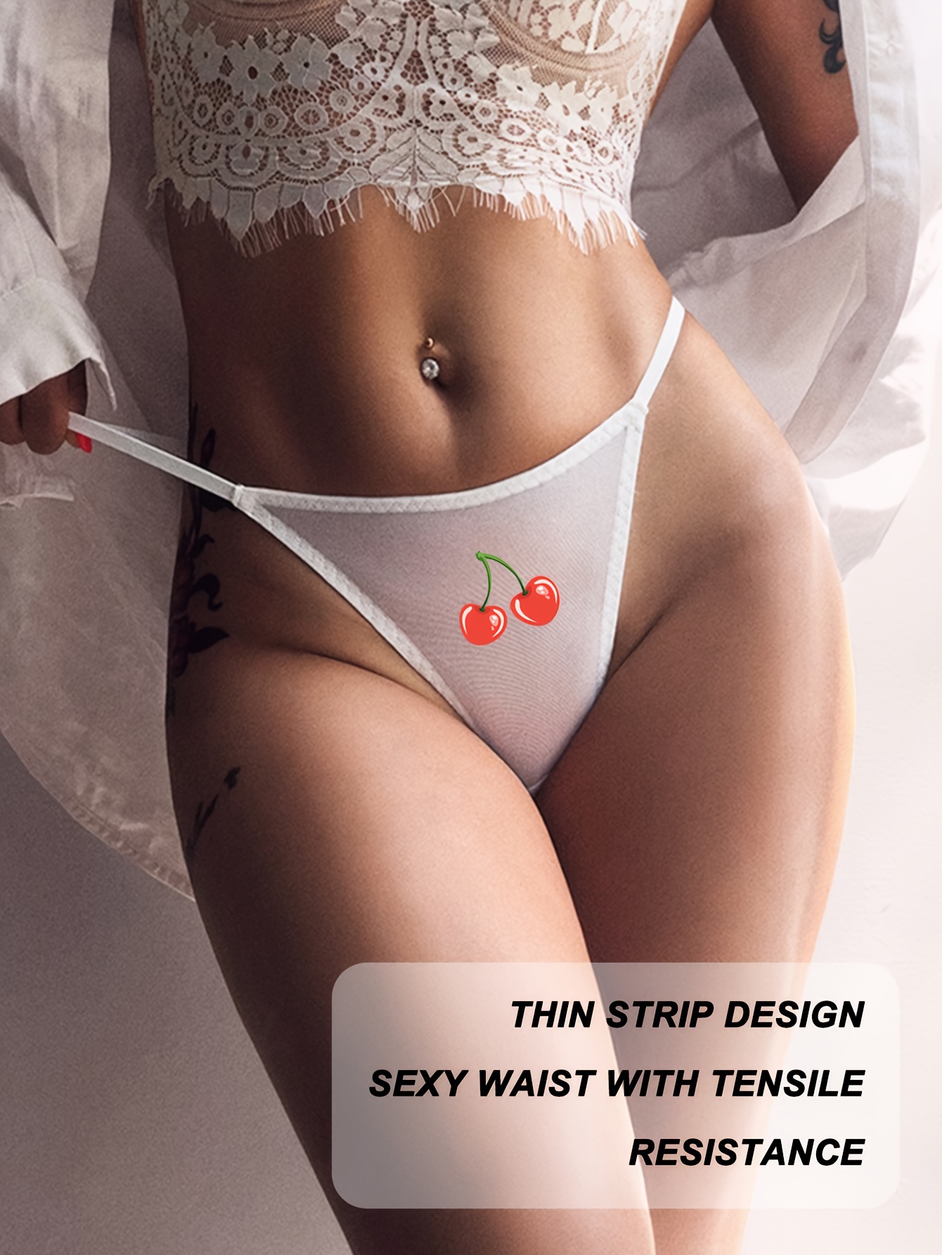 Strawberry Printed Thong Panties Stripper Thong Sexy Underwear Sexy Lingerie  Strawberry Lingerie Women's Underwear Thong Panties G-string 