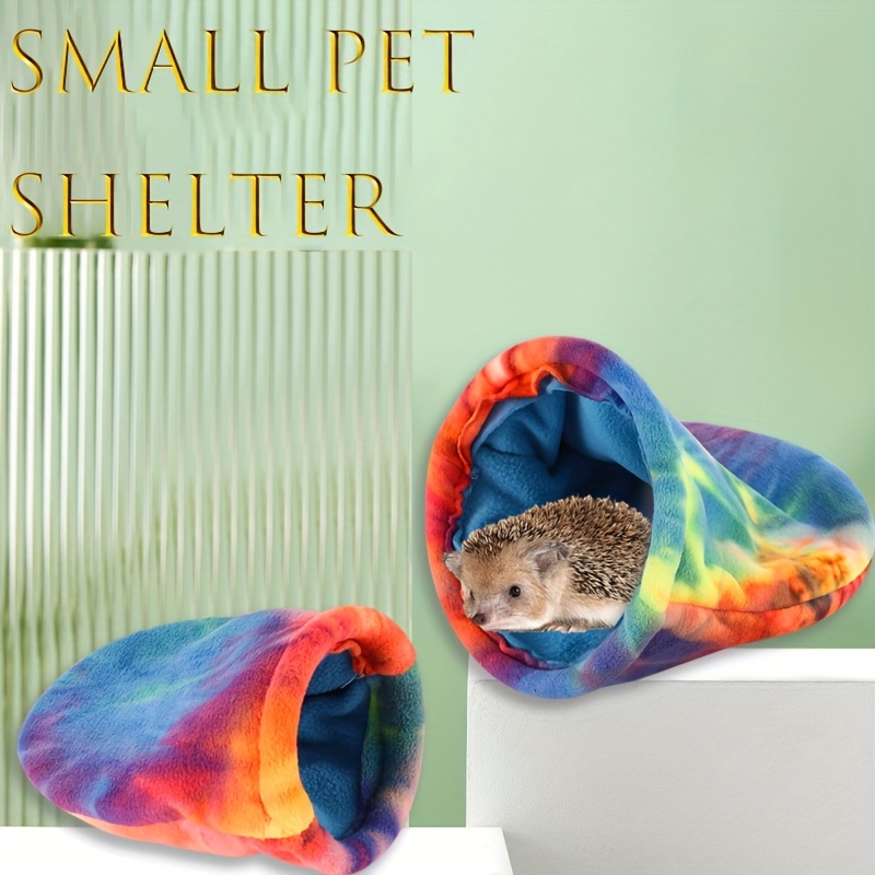 

1pc Multi-color Hamster Nest, Small Pet Sleeping Bag For Rabbit Drill Hole Colorful Nest (fleece Material)