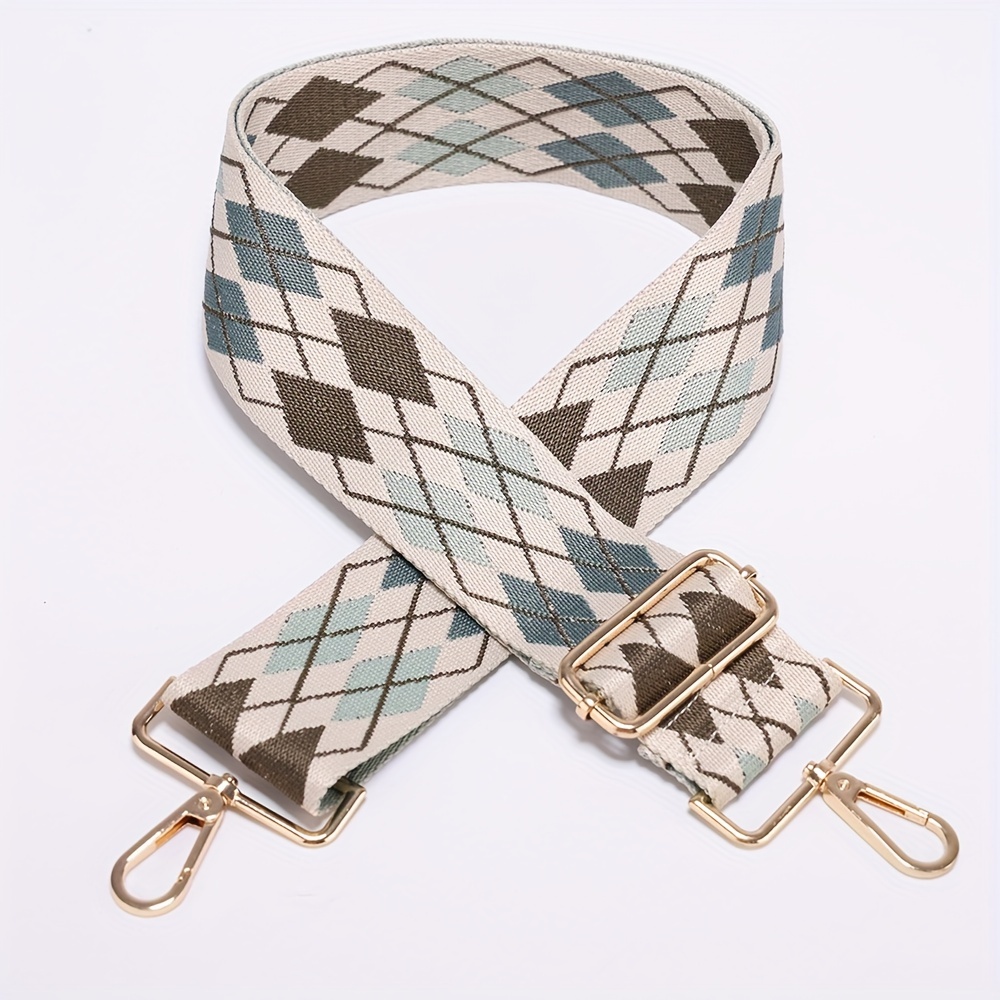 

Colorful Geometric Pattern Bag Strap, Lightweight Adjustable Strap, Travel Accessories