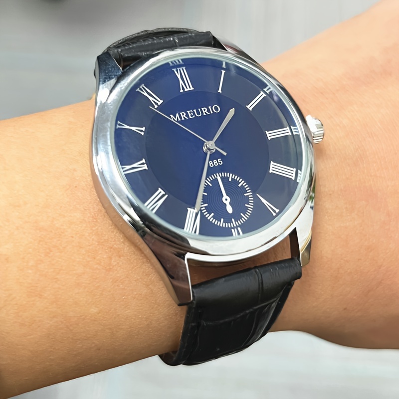 ファッションクォーツベルトメンズウォッチステンレススチールラウンド腕時計、ギフトに最適です。