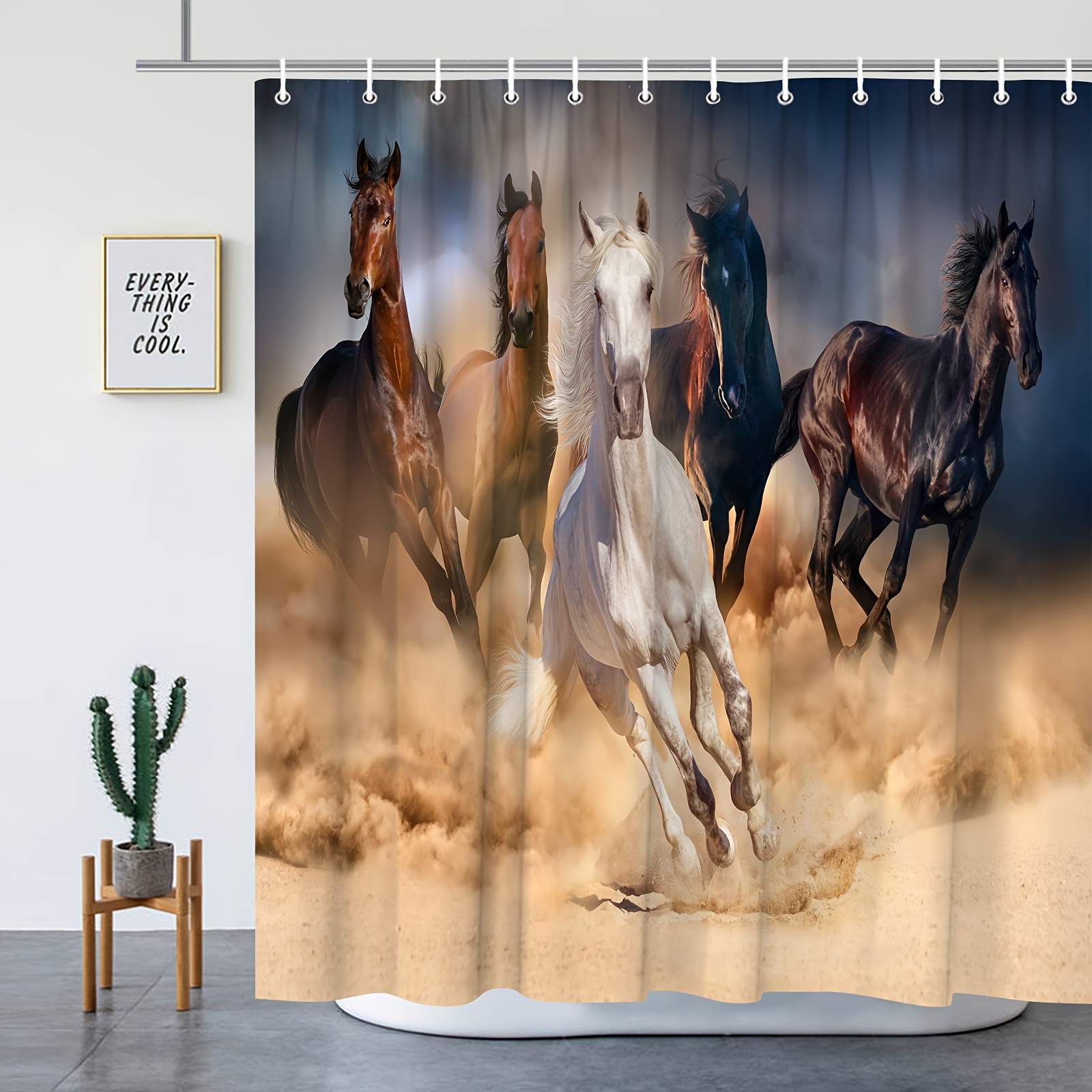 English Little Fox Shower Curtain Waterproof Shower Curtain - Temu