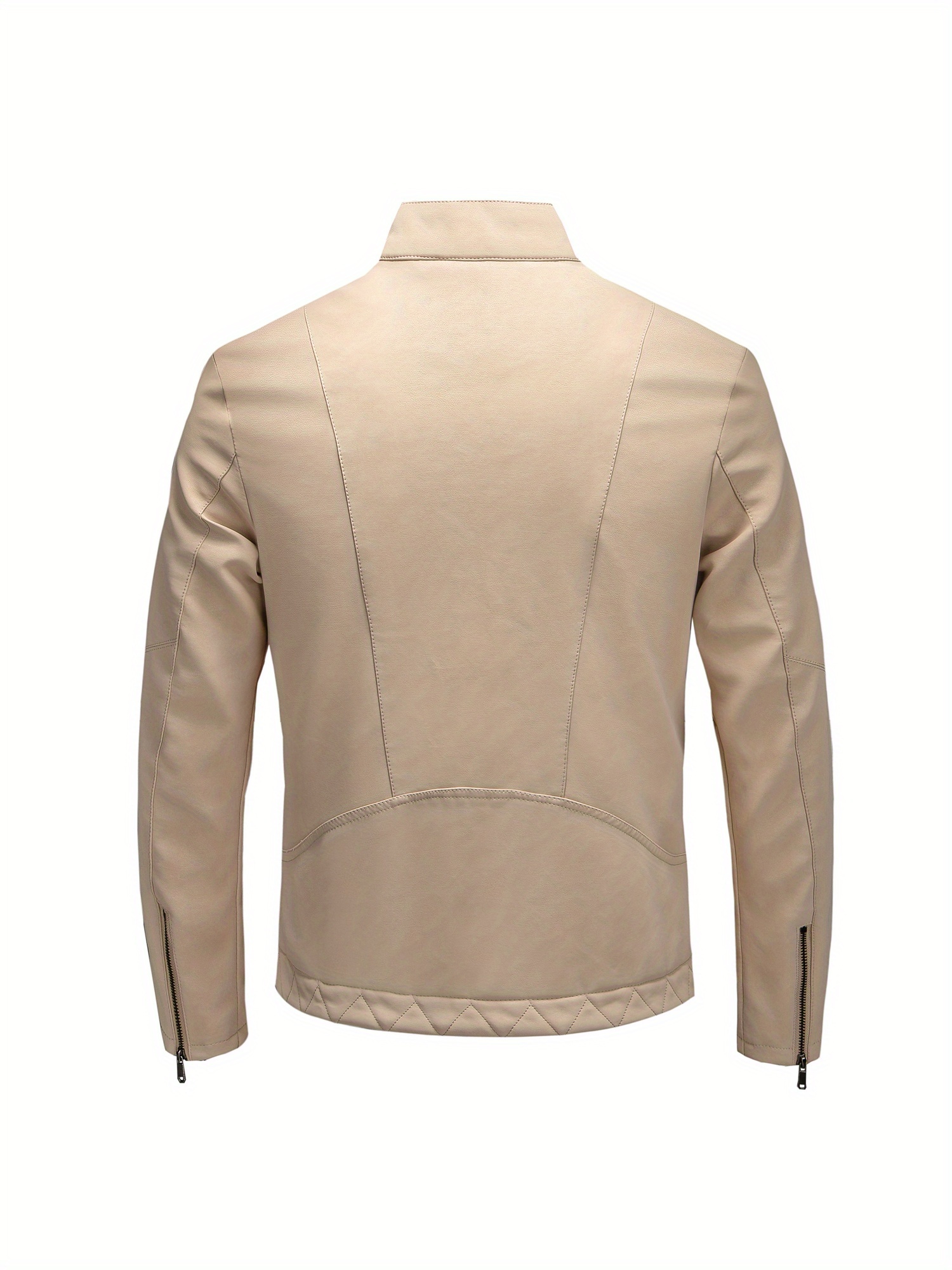 Cream colour hot sale leather jacket