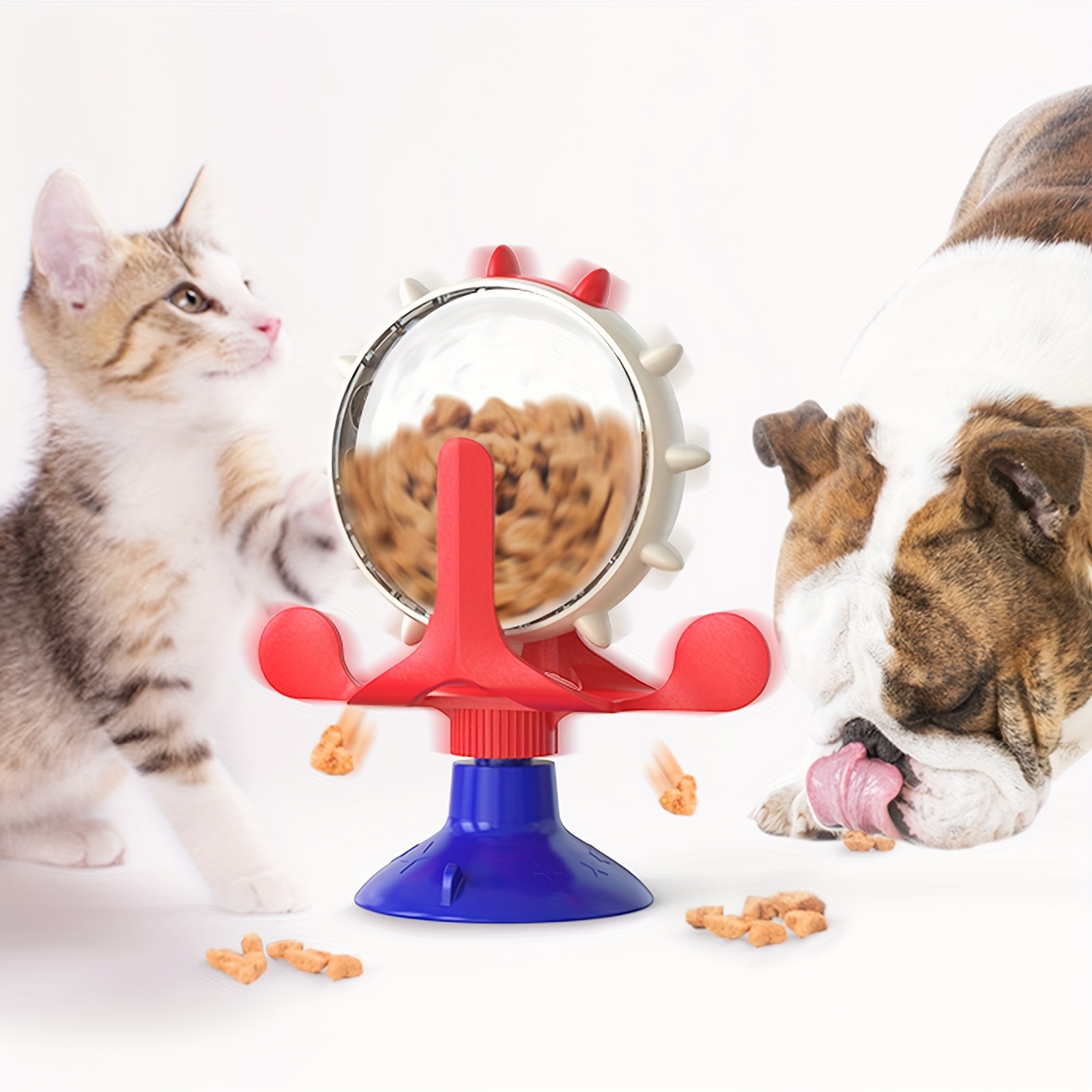 Cat Food Leaking Puzzle Pet Toys Multi Axis Rotating - Temu