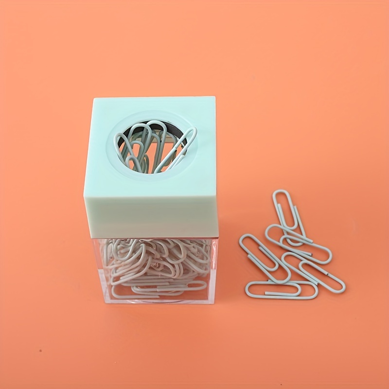 Magnetic Paper Clip Holder with Paper Clips Cute Office Supplies for Desk  Organizer Magnetic Paper Clip