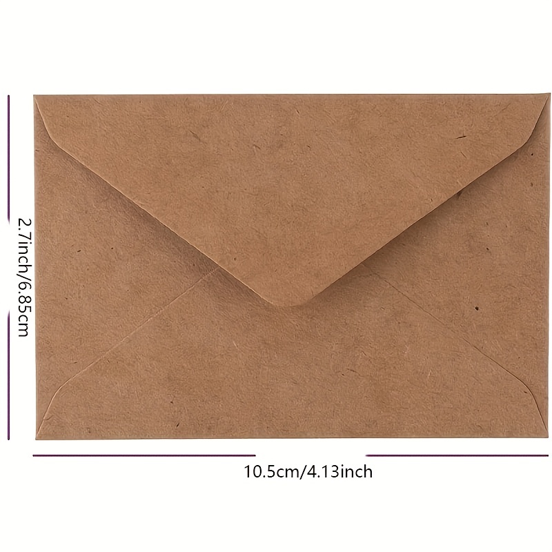 100pcs Kraft Mini enveloppes Brown Kraft Enveloppes pour cartes