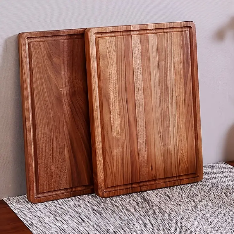Board With 2 Leather Handles, Cutting Board, Solid Oak Chopping