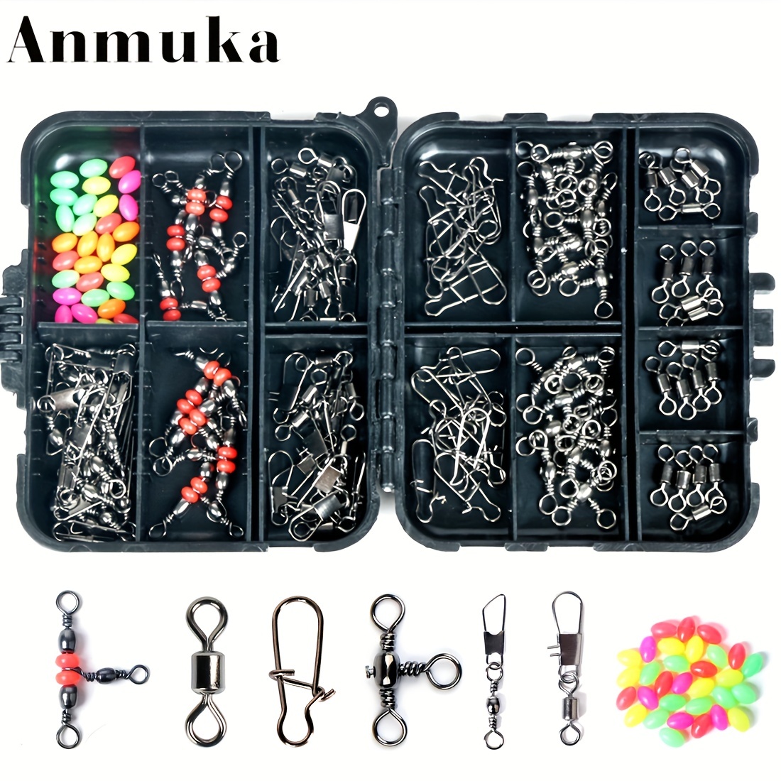 Fishing Accessories Kit,212Pcs Fishing Small Accessories Fishing Tackle Set  Pcs Fishing Accessories Set Remarkable Clarity 
