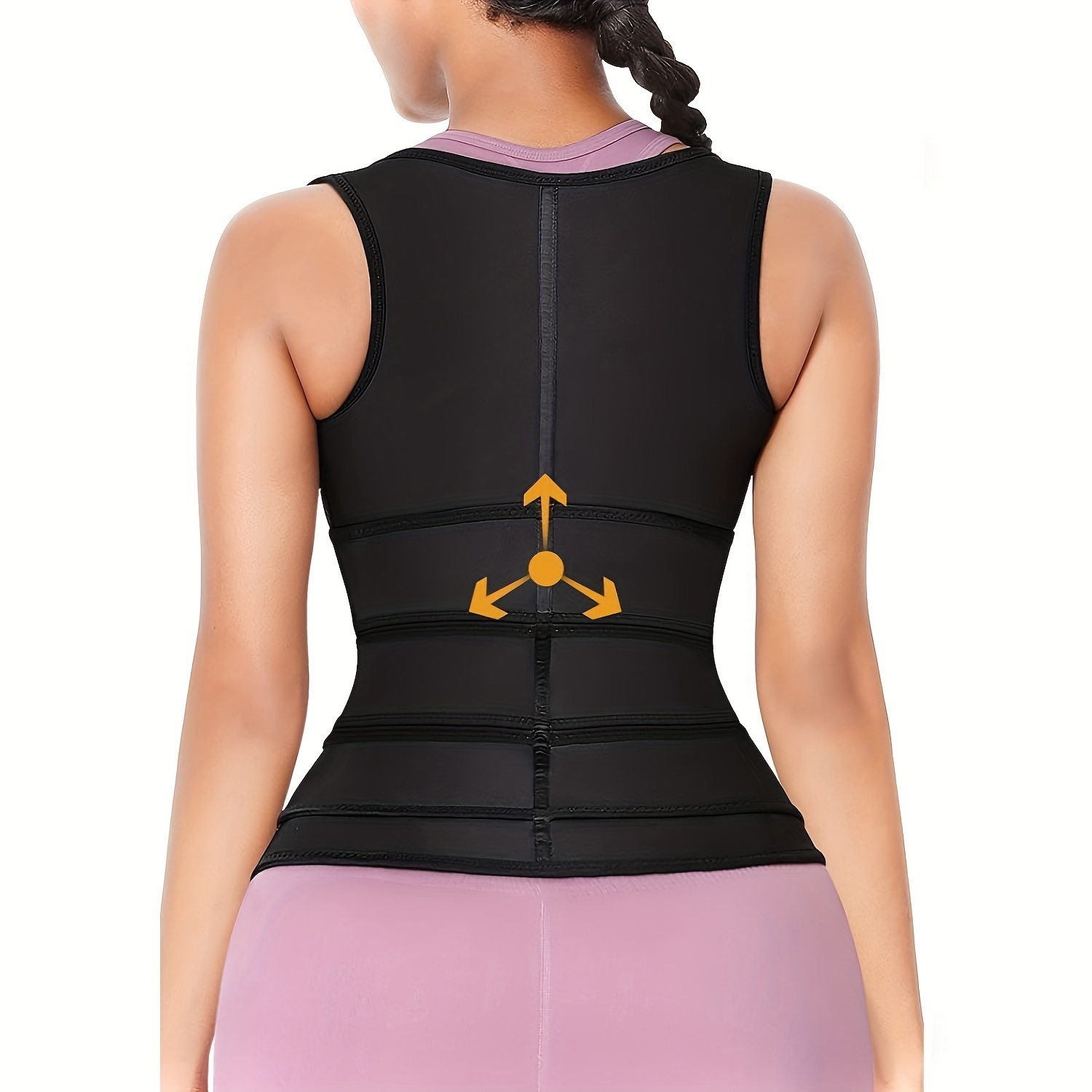 Women Waist Trainer Cincher Zipper Vest Corset Girdle Slimming Belt Body  Shaper 