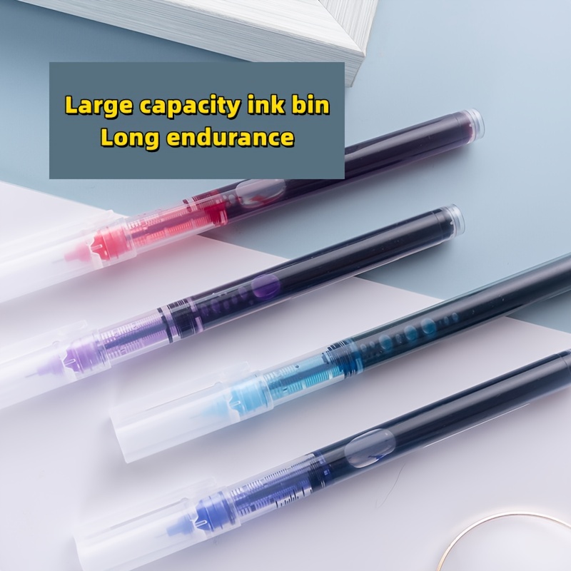 Straight Liquid Quick Dry Gel Pens Large Capacity Colored - Temu Philippines
