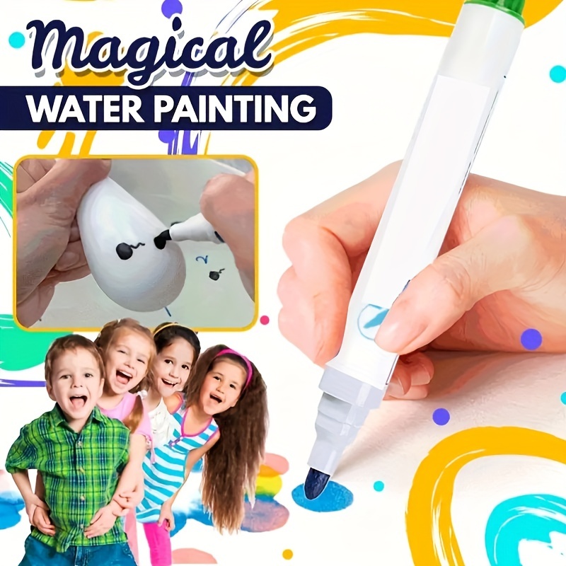 Erasable Water-Based Whiteboard Marker Pen Magical Water Painting Pen Water Doodle Pens Kids Drawing, Color