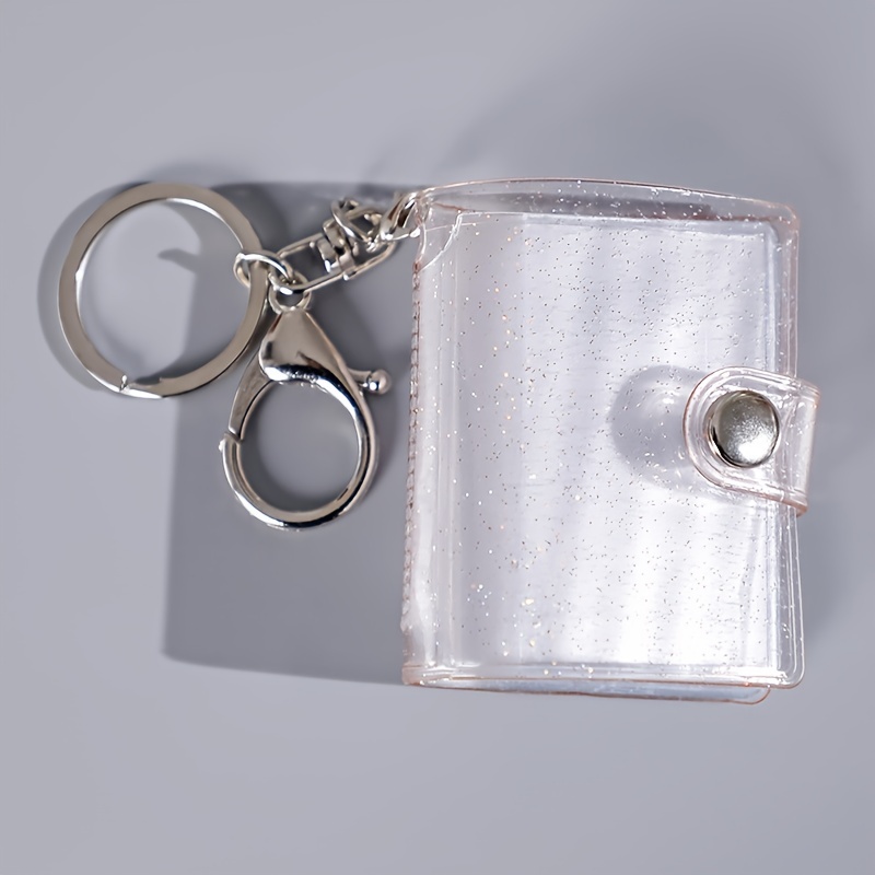 2 inch 1 inch Mini Small Photo Album Keychain 16 Pockets, used to Store Our Precious Friendship, Birthday Anniversary Valentine Wedding Gift,Temu