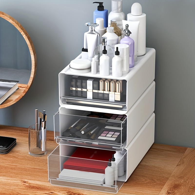 Large Capacity Desktop Storage Drawers For Cosmetics Jewelry - Temu