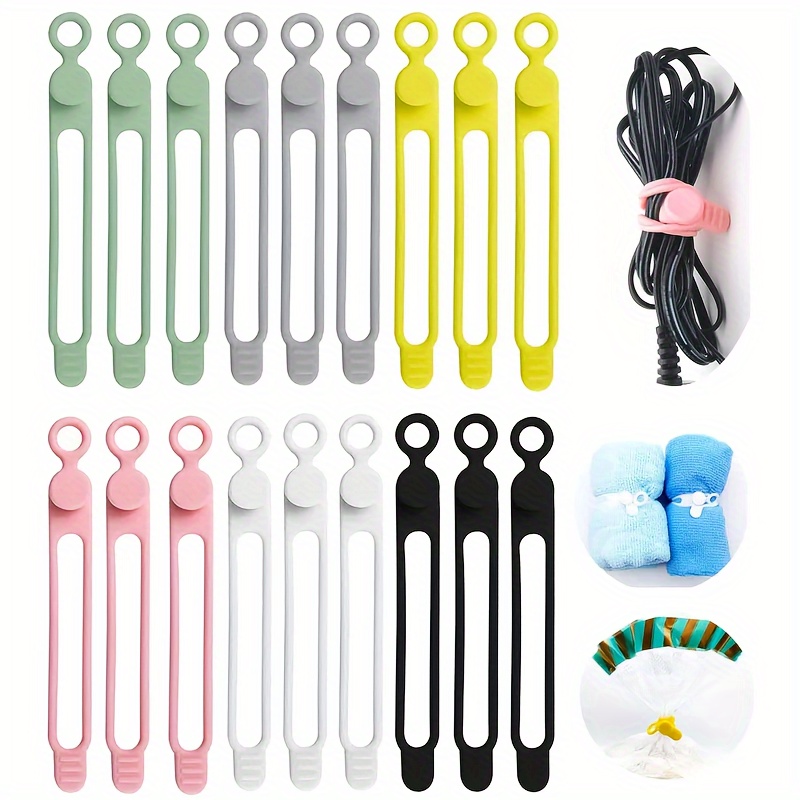 1 Pezzo / 4 Pezzi Organizzatore Cavo In Silicone Per Gestione Cavi,  Accessori Elettronici Riutilizzabili Per La Casa, Cinghie In Silicone Per Cavi  Organizzatore Per Auricolari, Caricatore Per Telefono, Mouse, Audio,  Computer