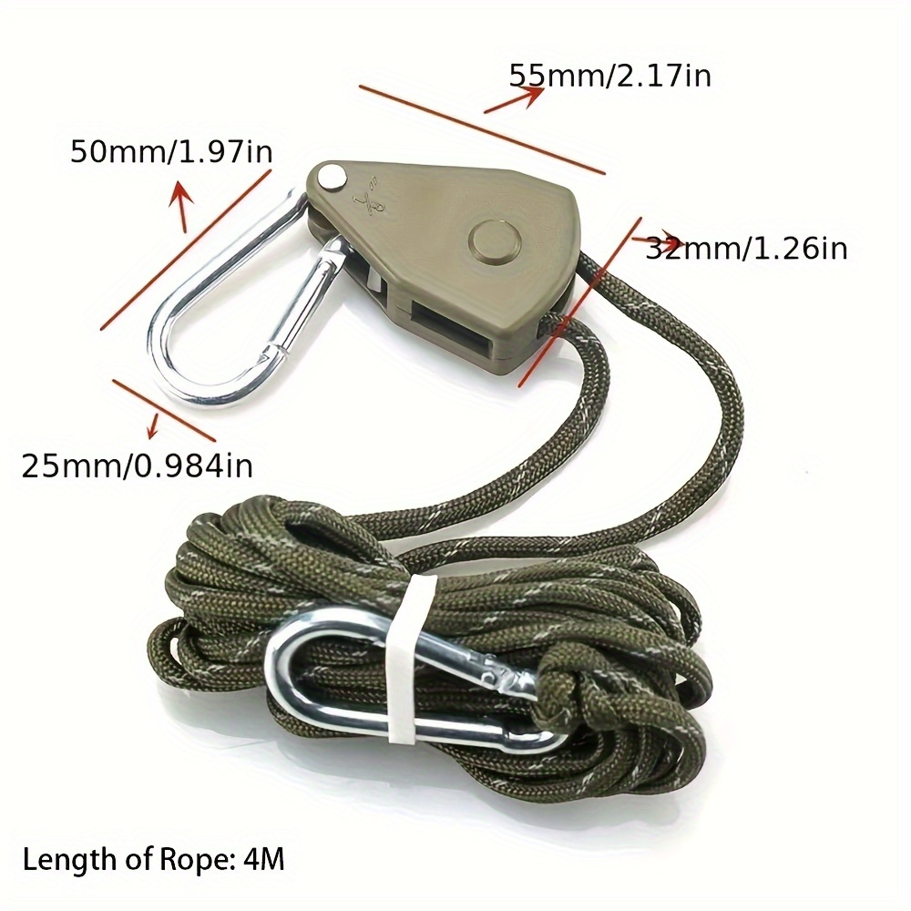 Lightweight Adjustable Windproof Rope with Fixed Buckle: Perfect for  Hiking, Backpacking, and Camping!
