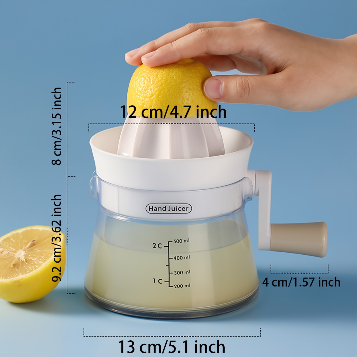 Exprimidor manual limón y naranja Limetta Rojo — Santucci